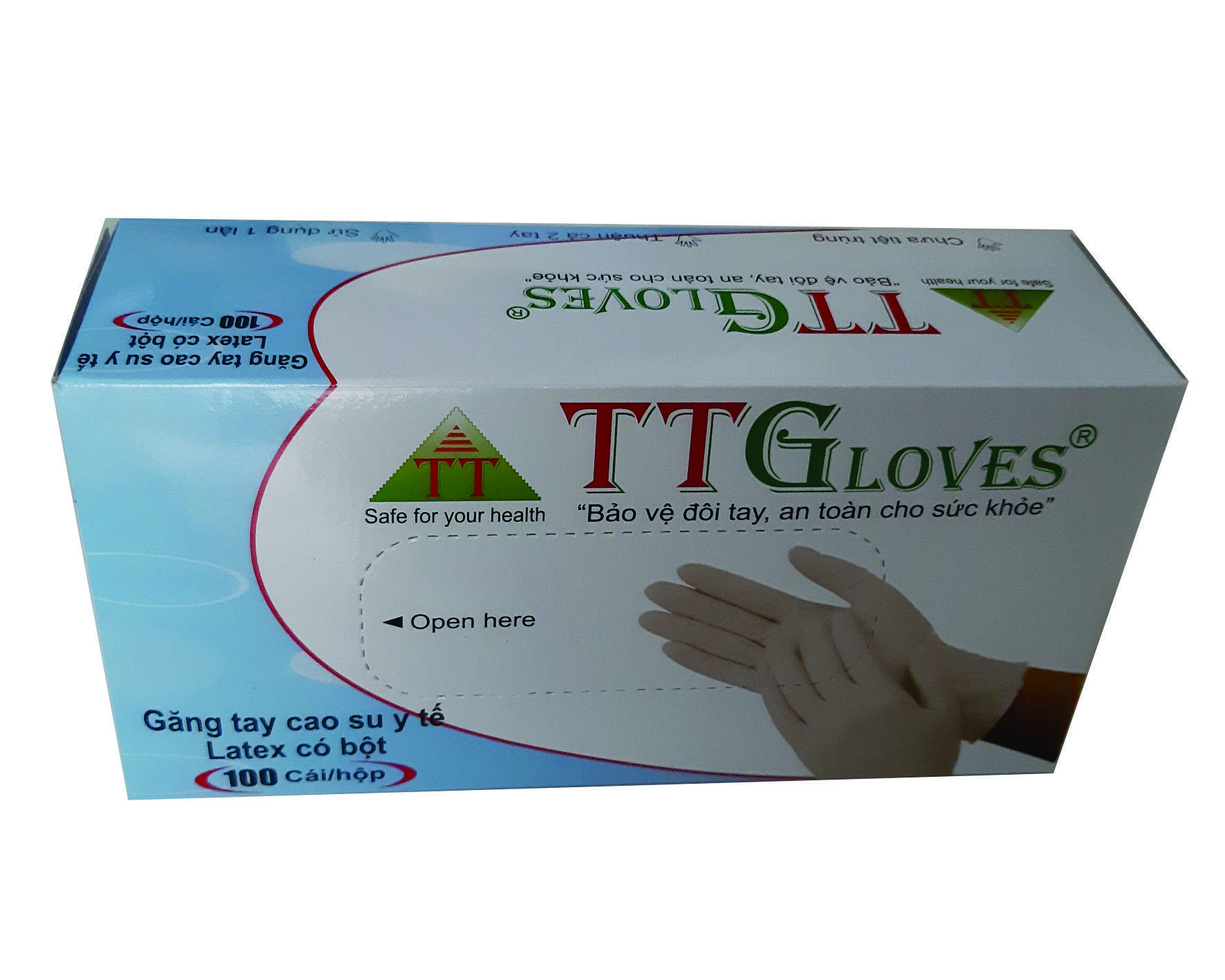 Găng tay y tế cao su Latex có bột Size M