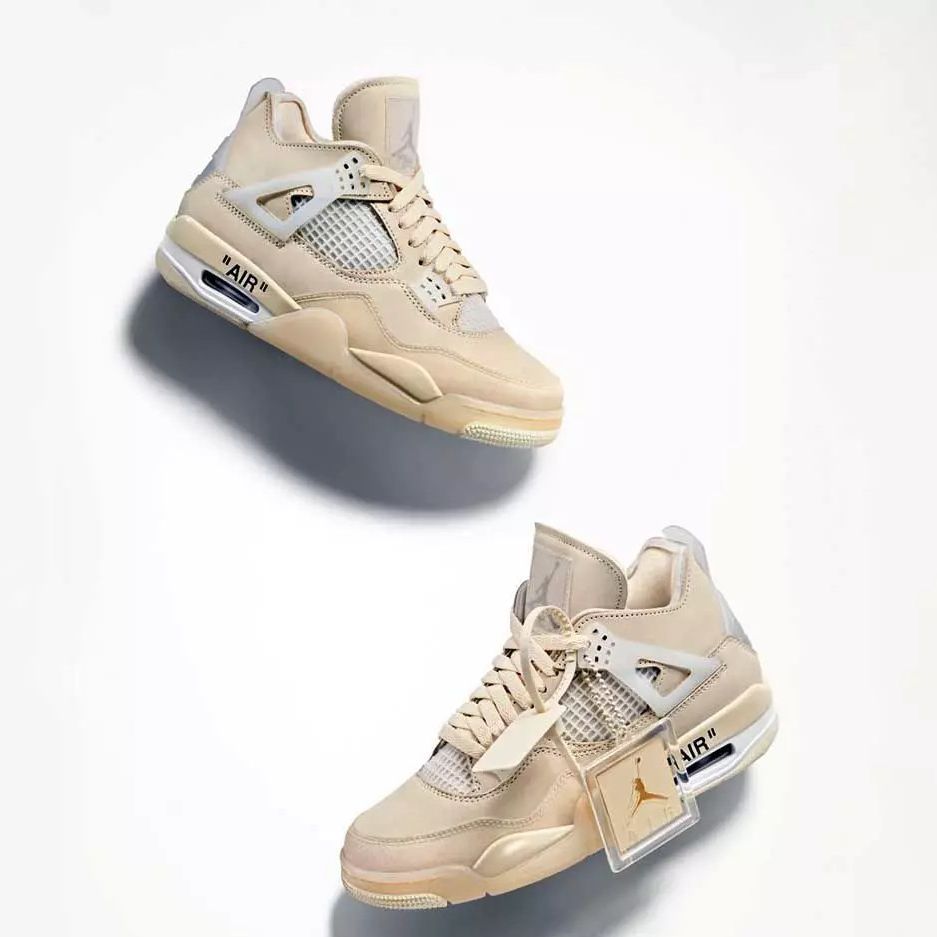 Giày J0rdan 4 Retro Off-White Sail ( JD4 trắng kem)