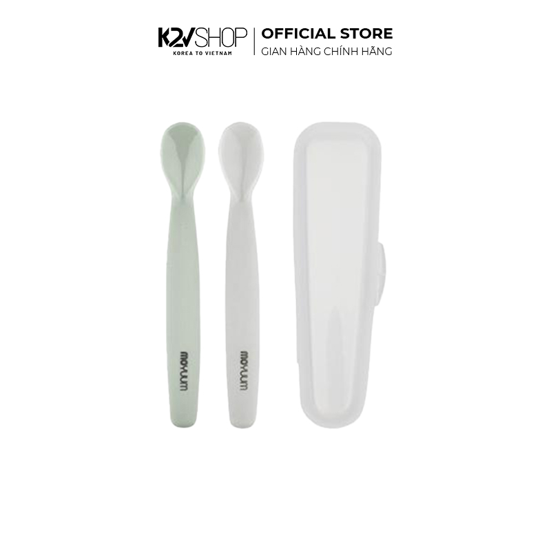 [K2V Shop] Muỗng Ăn Dặm Moyuum Silicone Bé Từ 6 Tháng (2 Cái/Hộp)