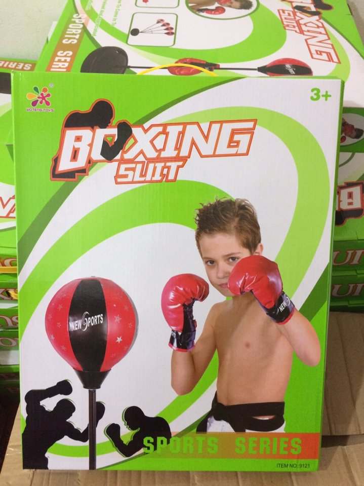 Bộ Đồ Chơi Đấm Bốc Cho Bé Boxing Set (có găng tay, trụ đỡ, giá đỡ)