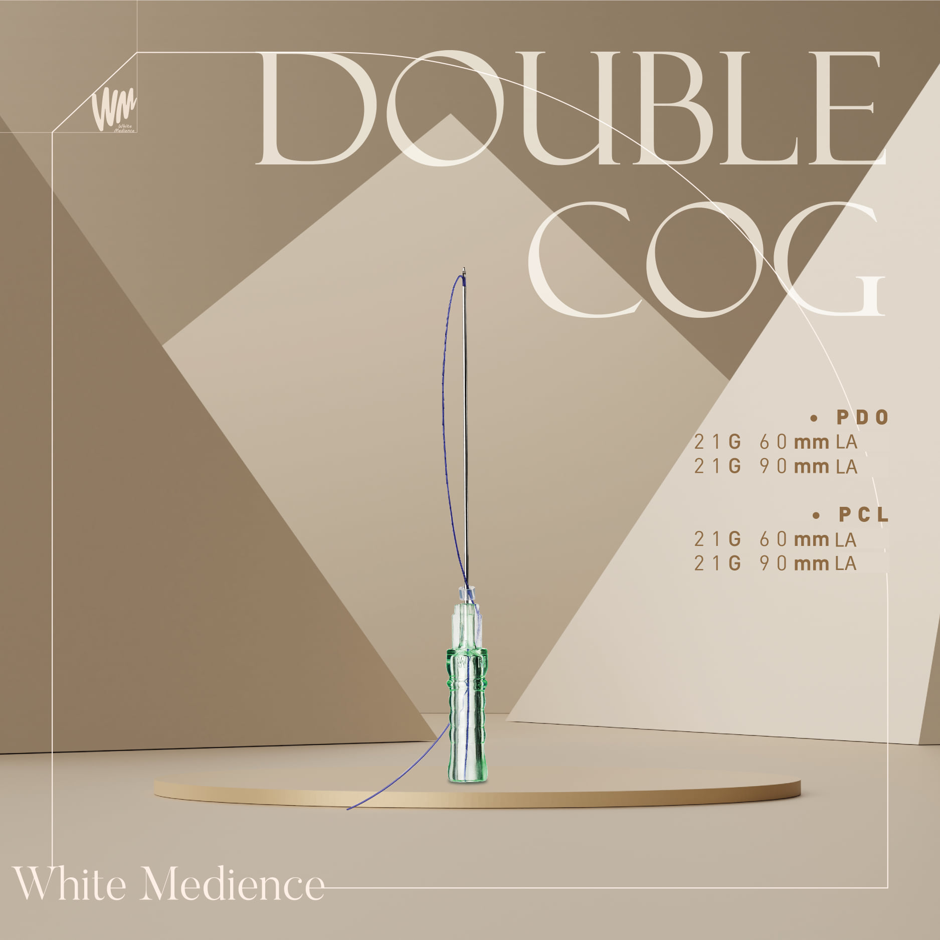 Chỉ nâng cơ mặt Double Cog White Medience gói 12 sợi