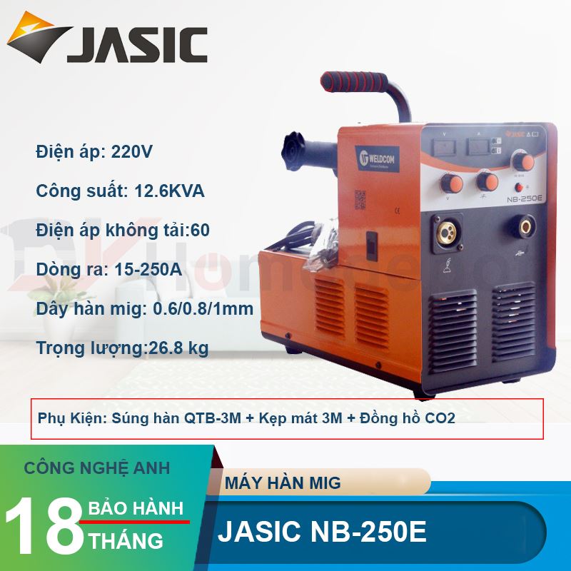 MÁY HÀN MIG .MÁY HÀN MIG NB 250E JASIC