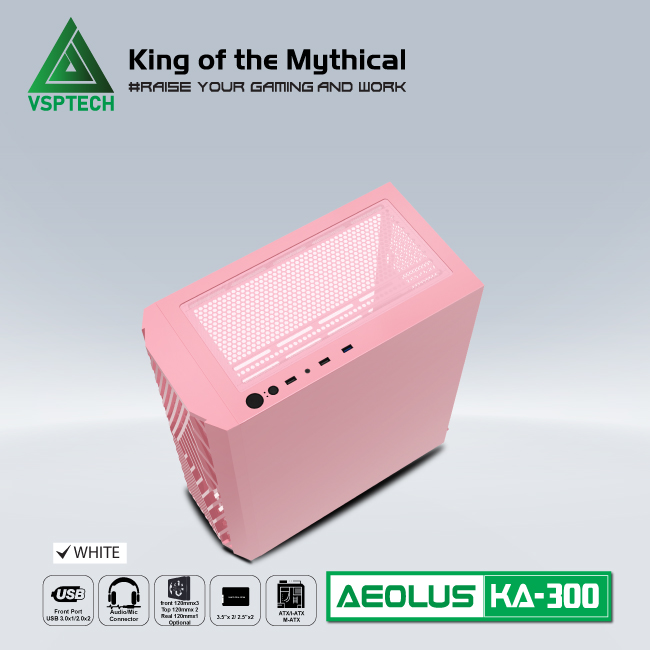 Vỏ Case Máy Tính Gaming VSPTECH KA300 - Hàng Chính Hãng