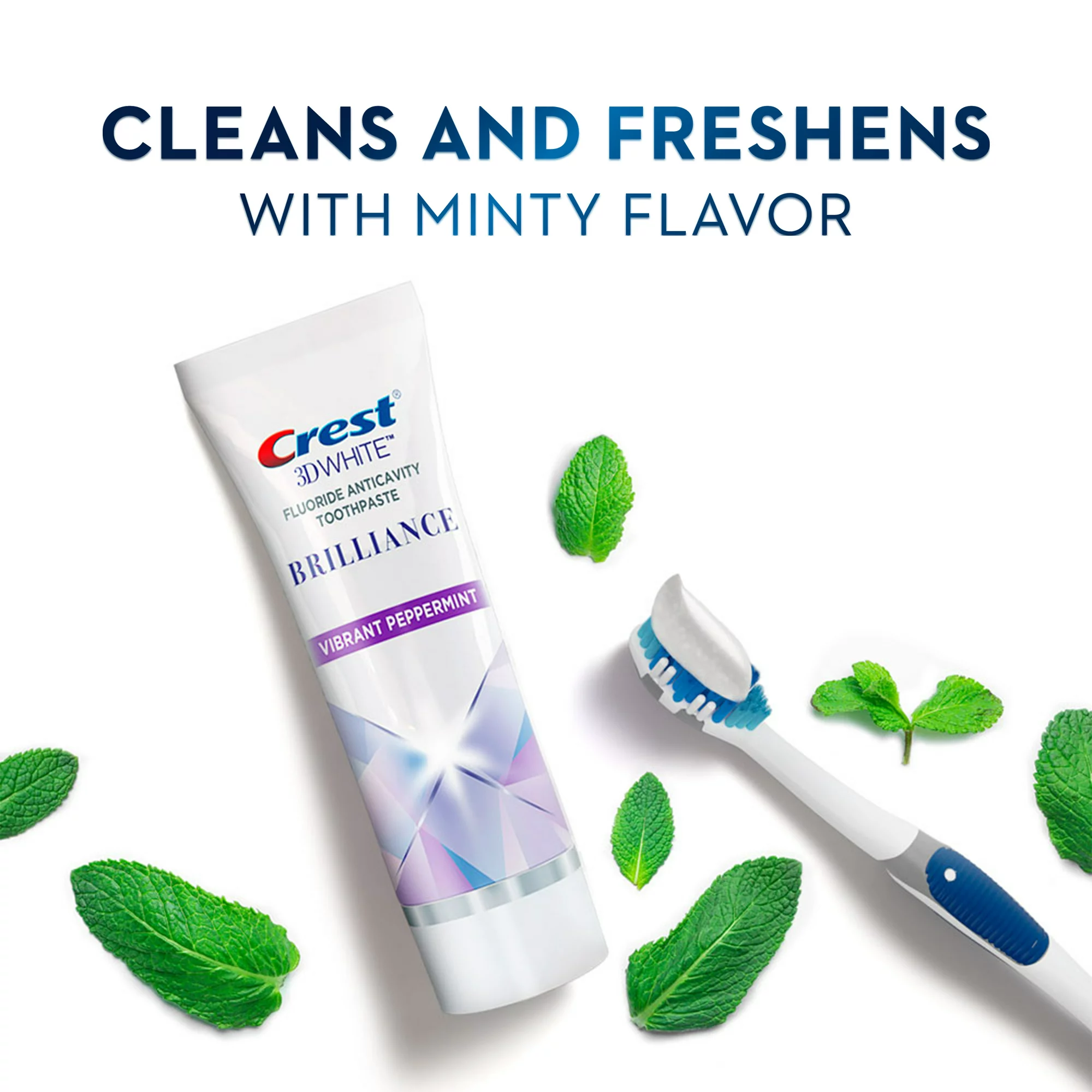 Kem đánh răng Crest 3D White Brilliance Vibrant Peppermint [Hàng Mỹ]