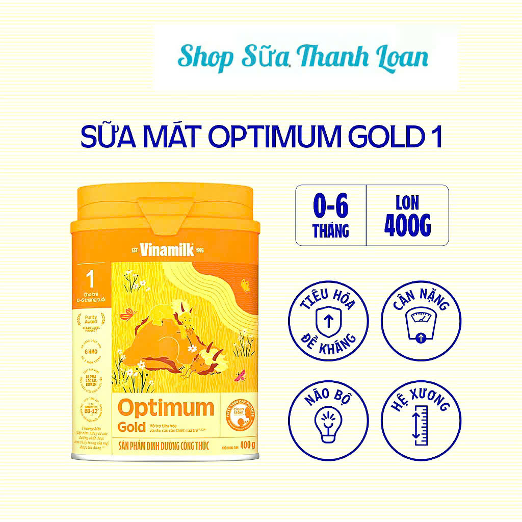 (HSD T8-2027) (Có Tích Điểm) Sữa Bột Optimum Gold 1 400g.