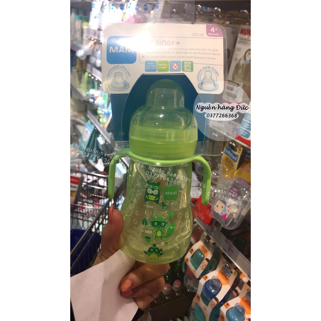 BÌNH TẬP UỐNG NƯỚC MAM ĐỨC CAO CẤP CHO BÉ 220ML