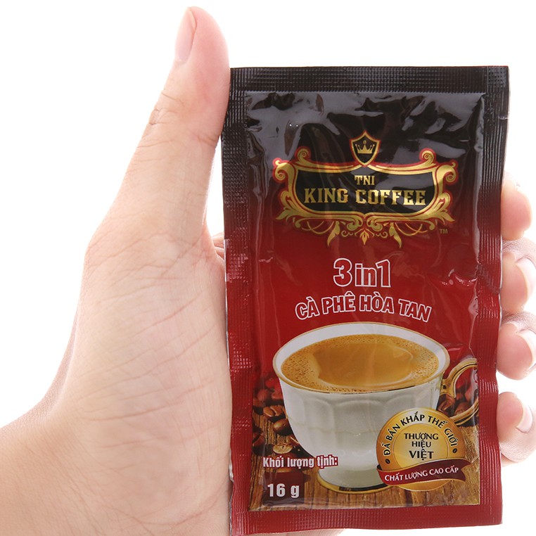 ( 01 BỊCH) Cà Phê Hòa Tan 3in1 King Coffee (16gramx 45 gói) - Cafe Sữa ngon Trứ Danh
