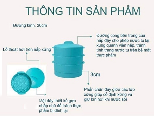 Tupperware - Xửng hấp Steam it Paradise 3 tầng