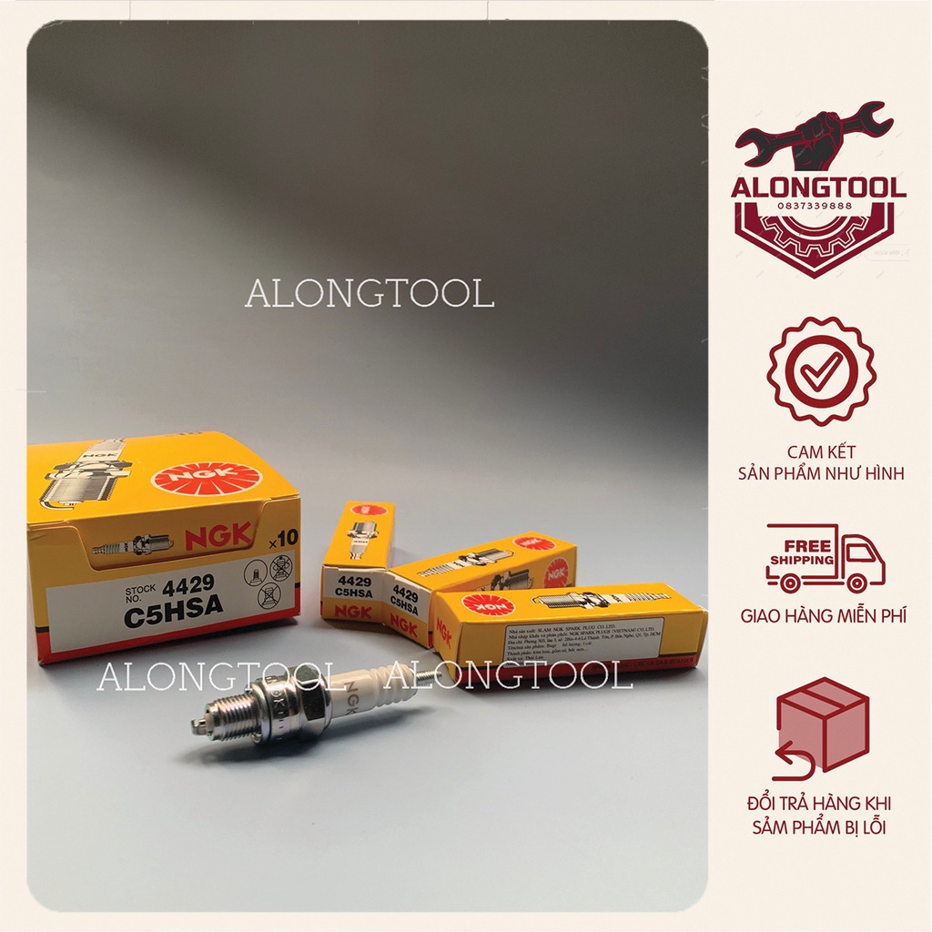 Bugi NGK ALONGTOOL dùng các xe Dream Wave CHÂN NGẮN - CHÂN DÀI