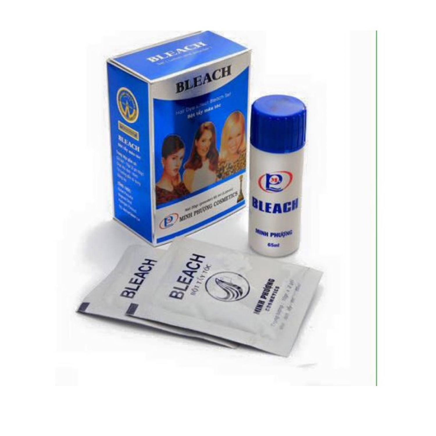 Bột tẩy 3 cô gái, bột tẩy tóc cá nhân tại nhà
