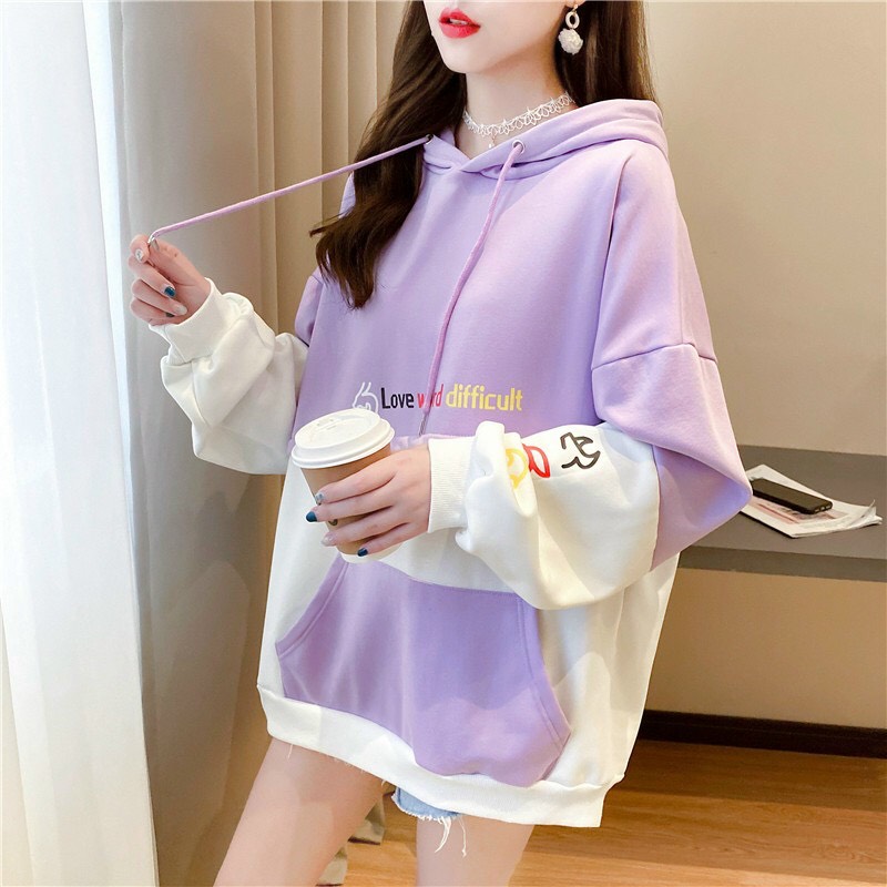 ÁO KHOÁC NAM NỮ FORM DÀI RỘNG PHỐI NÓN LIỀN CÓ DÂY RÚT IN CHỮ ÍT NHIỀU MÀU SẮC NỈ THUN ẤM ÁP
