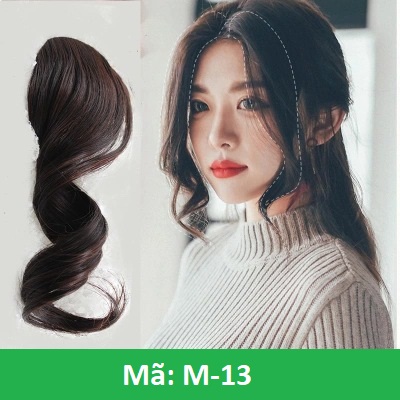 Tóc mái xoăn dài 2 bên M13, tóc giả nữ Sỉ 30k/1 cặp