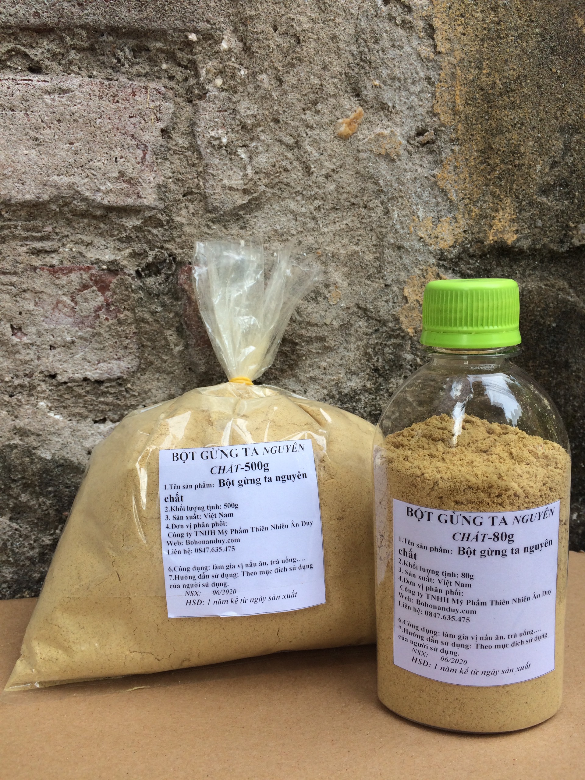 Bột GỪNG TA nguyên chất 500g