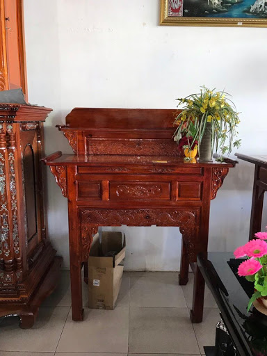 Bàn thờ phật, bàn thờ gia tiên 2 tầng , bàn cúng gỗ