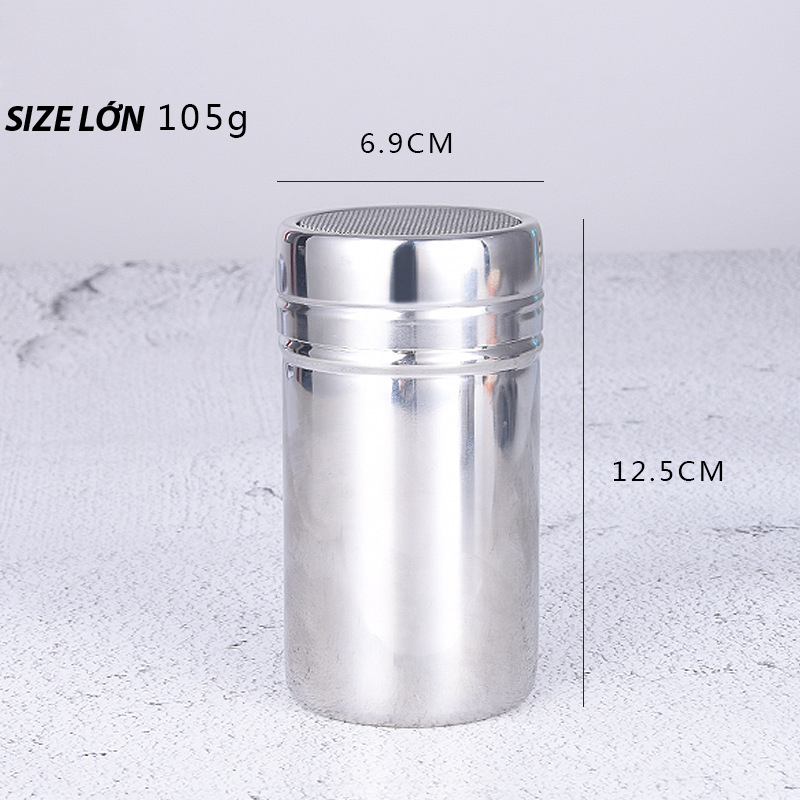 Lọ Rắc Bột Inox Size Lớn Trung Nhỏ