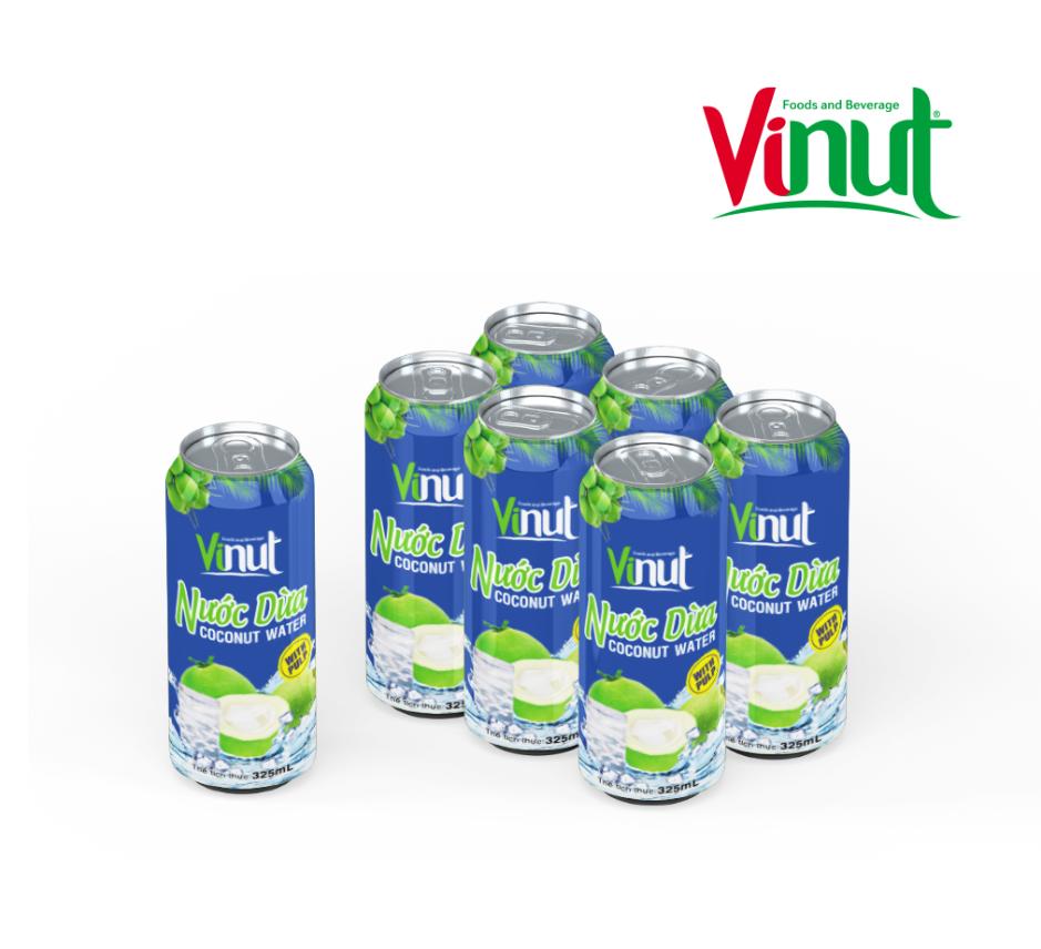 [KHAY 24 LON] Lon Nước Dừa có cơm dừa Vinut 325ml