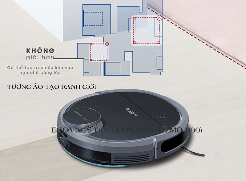 Robot hút bụi lau nhà Ecovacs Deebot DN55 (Ozmo900)