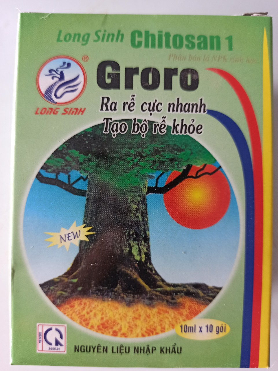 Phân bón lá NPK sinh học Groro - Ra rễ cực mạnh - Hộp 10 gói