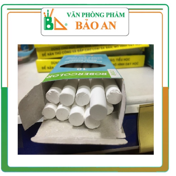 Phấn Trắng Không Bụi Pháp (10 Viên/Hộp) - Văn phòng phẩm Bảo An
