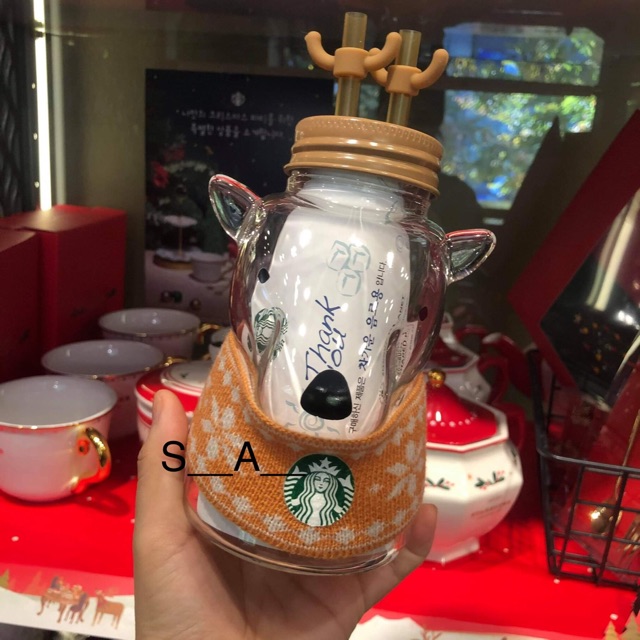 [HCM]Bình thuỷ tinh Christmas Starbucks korea(authentic)