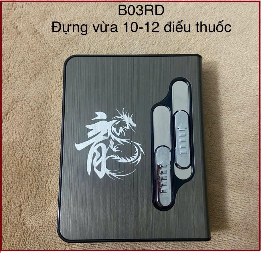 Hộp Đựng Thuốc Lá Đa Năng Bề Mặt Chống Nước Dùng Pin Sạc