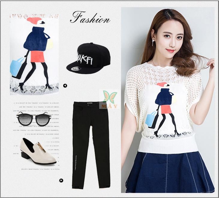 Áo Len Cánh Dơi Thêu Xinh Xắn ALN010C (Hoạ Tiết Xinh)