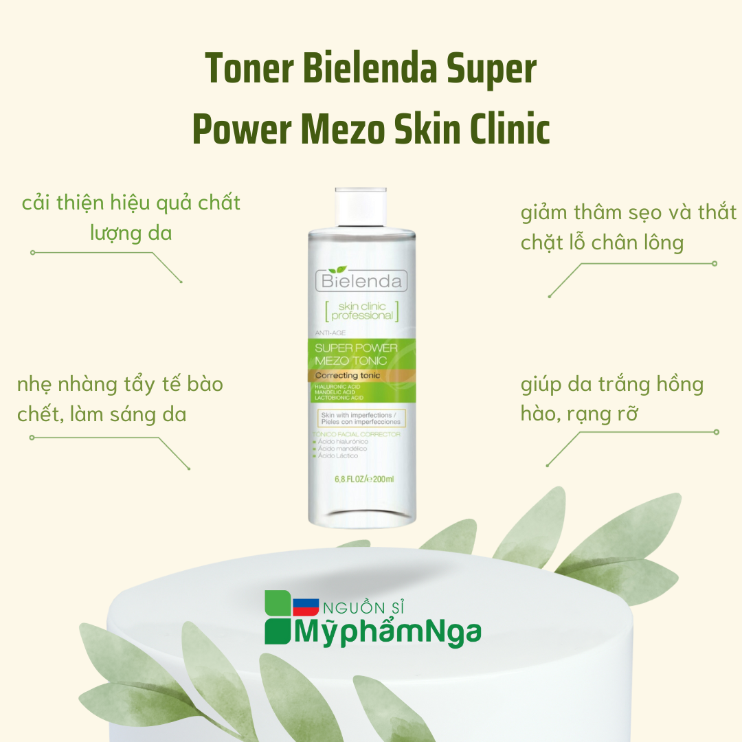 Toner Bielenda Skin Clinic se khít chân lông giảm mụn giảm nhờn