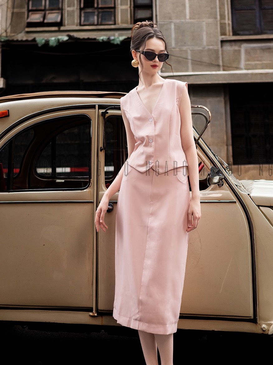 [30.10 - Nhập FALAZLIVE02 giảm 200K] Set áo gile hồng NGADO