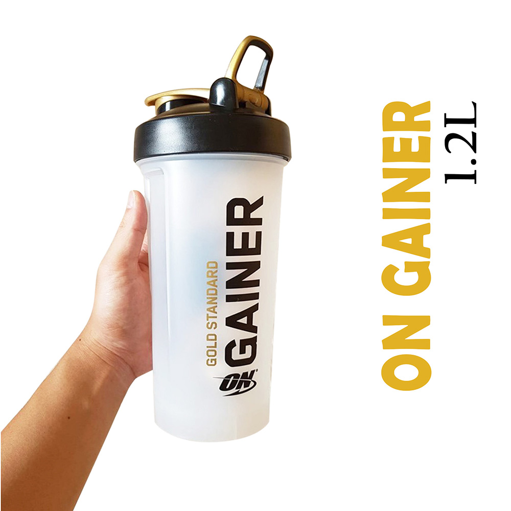 Bình lắc tập GYM Bình nước thể thao Optimun Nitrition 1.2Lit
