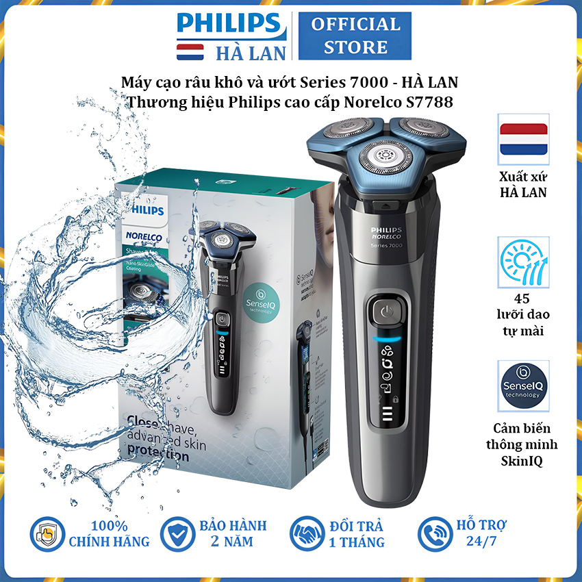 Philips Norelco s7788 series 7000 premium wet and dry shaver-imported genuine