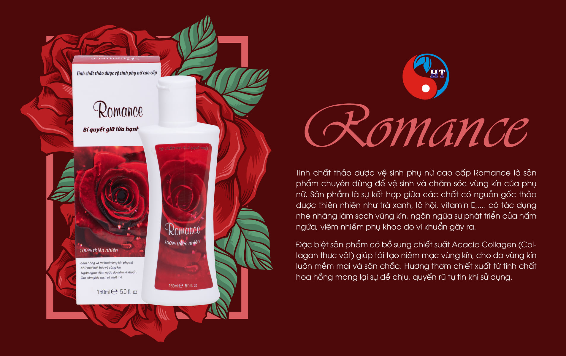 [HCM]Nước rửa vệ sinh phụ nữ  Romance Hằng Thu Pharma 150ml