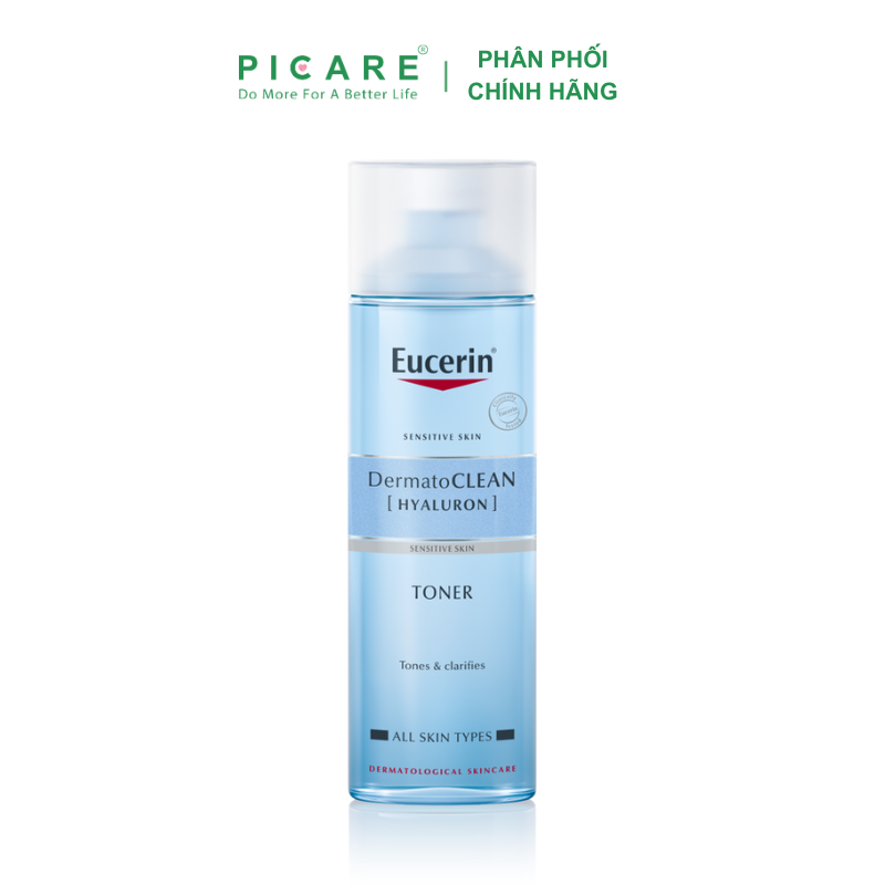 [GIẢM 20K ĐƠN 399K] Eucerin Nước hoa hồng cho da nhạy cảm Dermatoclean Clarifying Toner 200ml