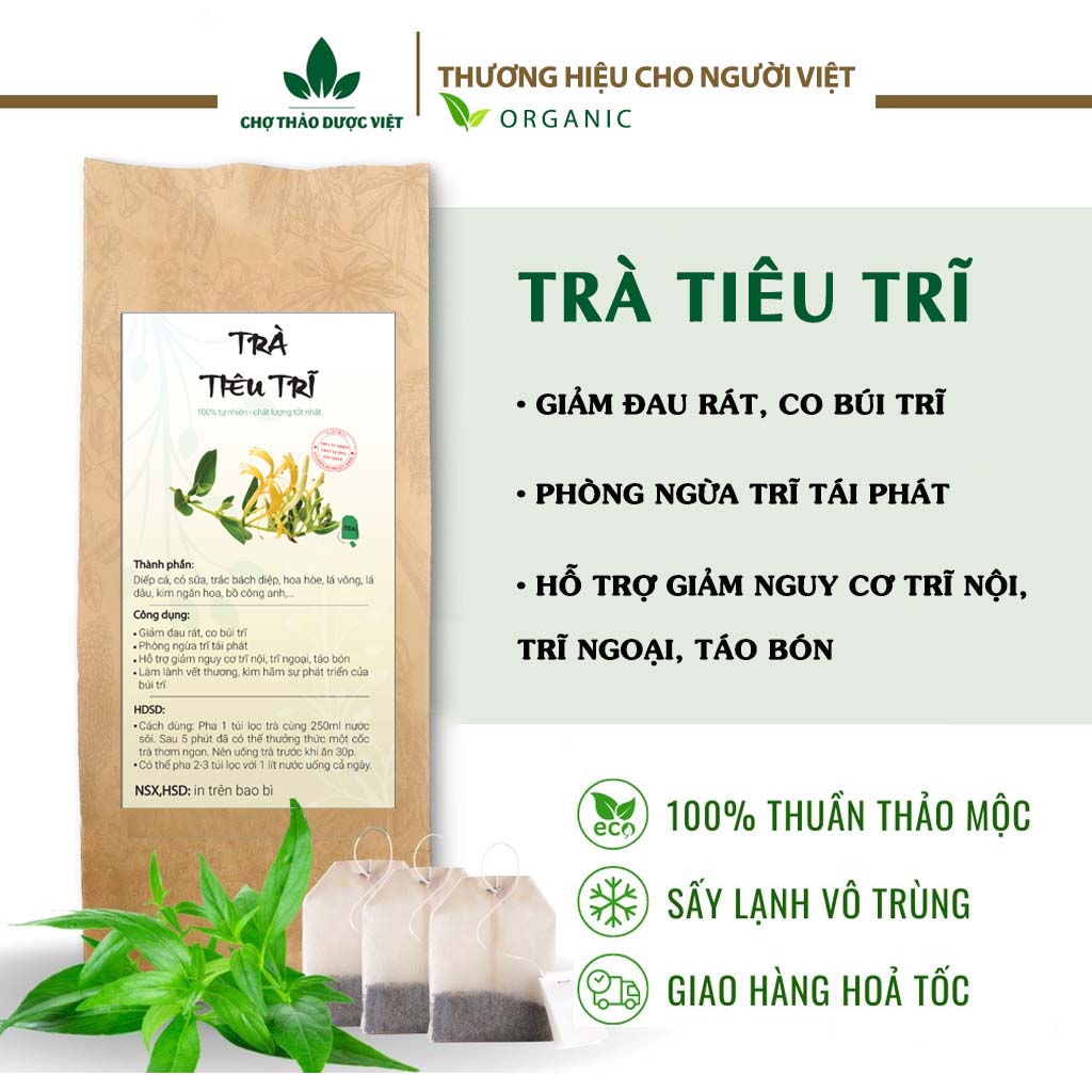 Trà tiêu trĩ túi lọc - Chợ Thảo Dược Việt