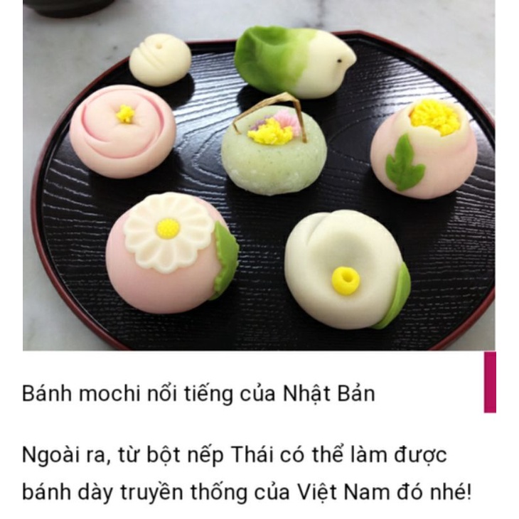 bột nếp thái -được làm 100% từ hạt nếp thái (500g/gói)