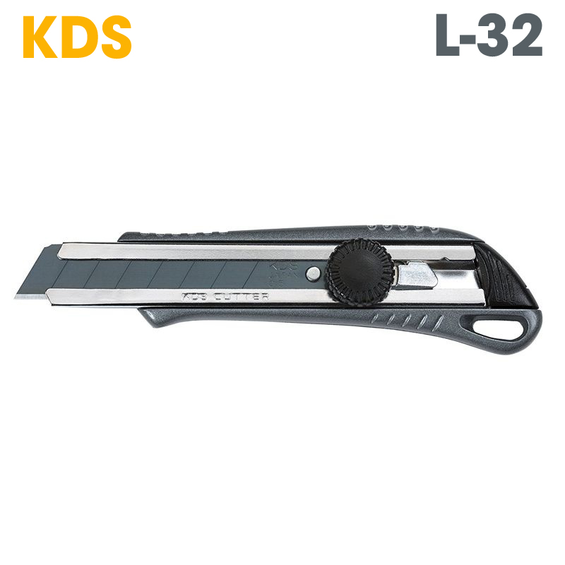 Dao rọc giấy 18mm thân nhôm inox kds l-32 nhật bản