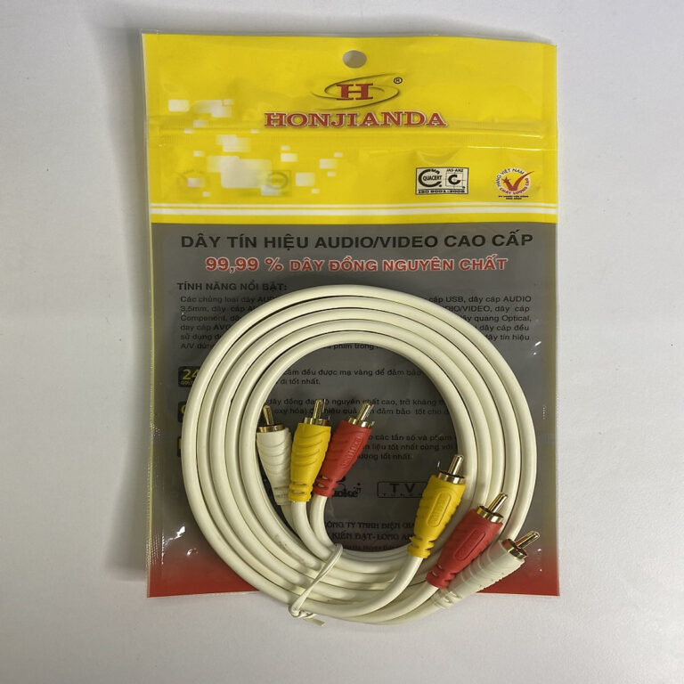 Dây AV HJD 6 đầu - Màu Trắng 10M (Dây) - SP000016