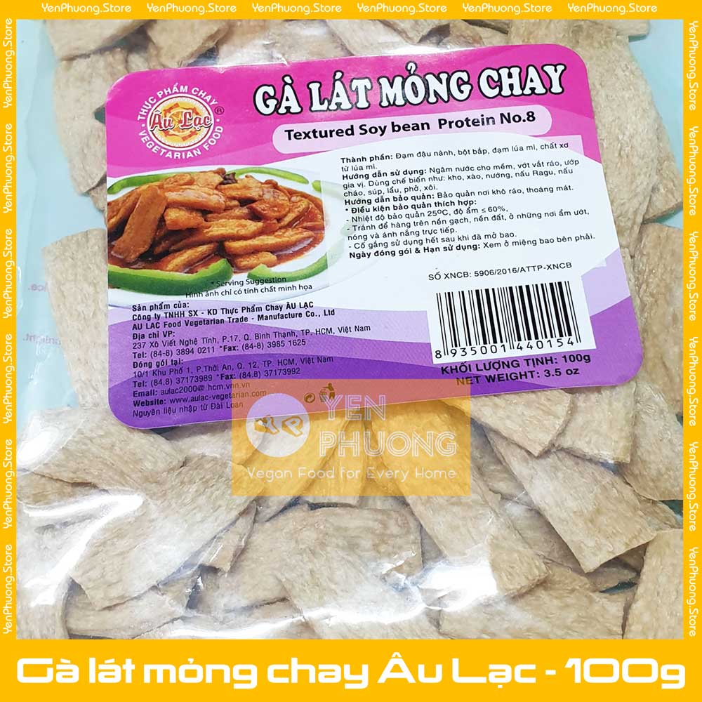 Gà lát mỏng chay Âu Lạc gói 100g - thực phẩm chay ngon