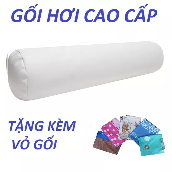 Ruột gối ôm gòn dài 30x100cm+ vỏ gối cotton mẫu ngẫu nhiên - gối ôm tặng vỏ