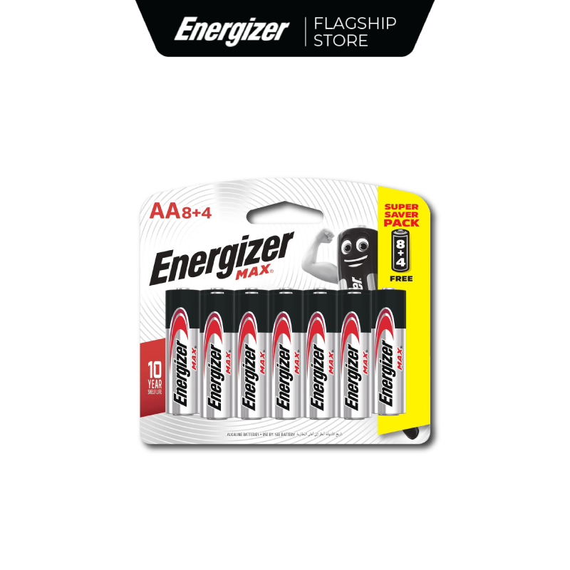 Pin AA Energizer Max E91 BP8+4 - Vỉ 8 Tặng 4