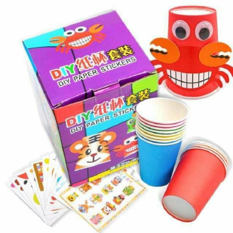 [HCM]Hộp12 Ly giấy thủ công cho bé