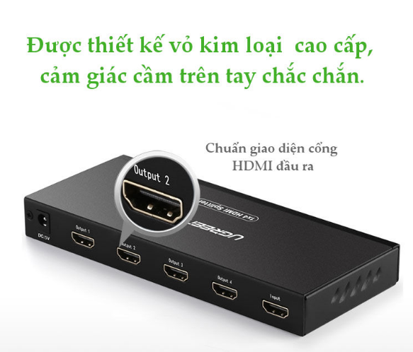 Bộ chia HDMI 1 ra 4 Ugreen 40202 Chính Hãng