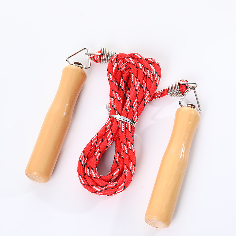 Dây nhảy thể dục dk 4mm cán gỗ