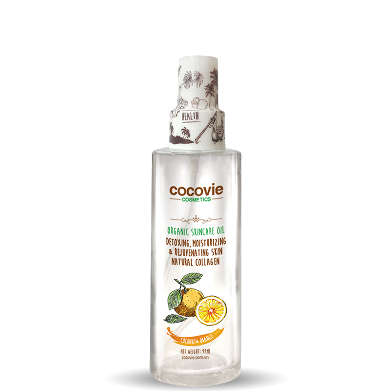 [HCM]DẦU DỪA DƯỠNG THỂ HƯƠNG CAM CHANH HỮU CƠ COCOVIE 100ML
