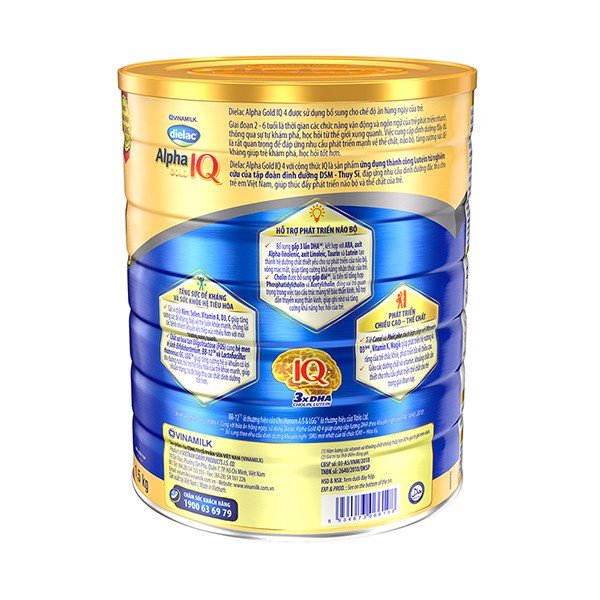 Sữa bột Dielac Alpha Gold IQ 4 1,4kg ( Mẫu mới sữa non cho trẻ từ 2- 6 tuổi)
