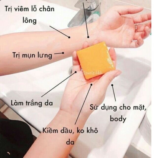 Xà Phòng Nghệ Thái Lan Mụn Lưng Trắng da