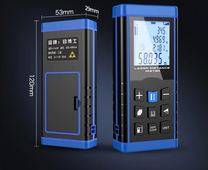 Thước điện tử, Máy đo khoảng cách bằng tia Laser Vi-60m, Thương hiệu VCHON, Chính xác tuyệt đối.