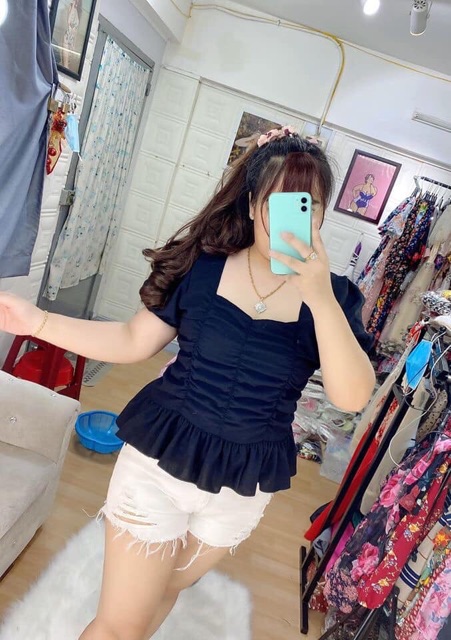 [HCM] [Shop Bigsize NỮ 60kg-90KG] Áo Kiểu Bigsize mặc Tết màu đỏ/ vàng/ trắng/ đen (3 Size: L-Xl-Xxl)