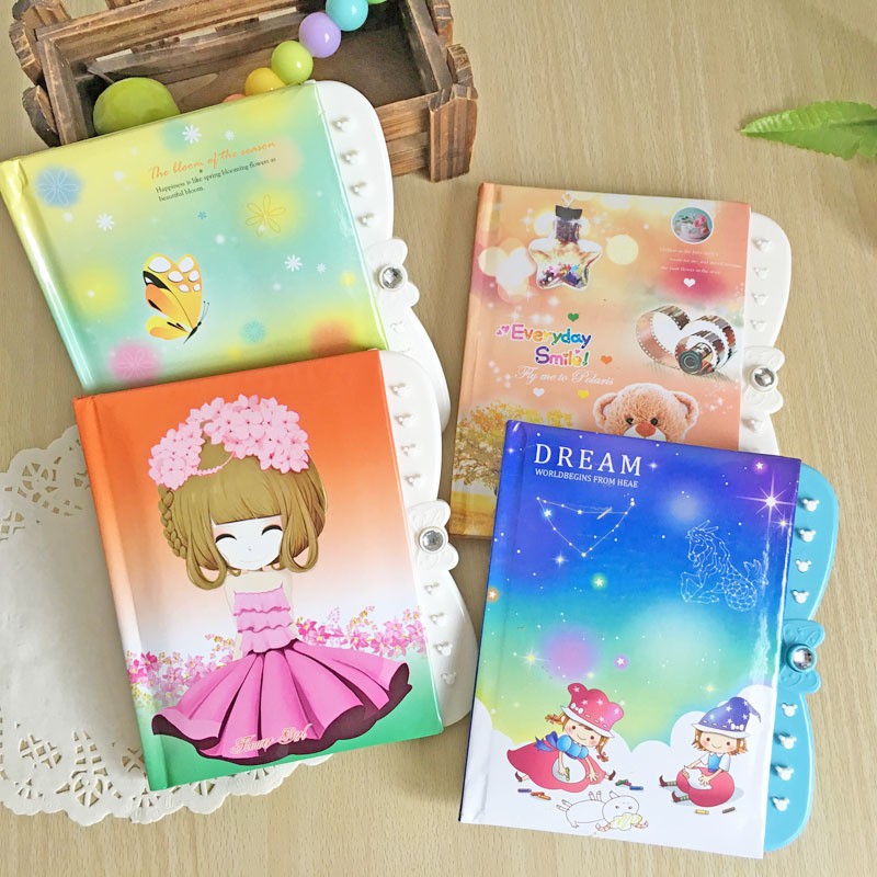 Sổ nhật ký có mã khóa mật khẩu loại nhỡ kích thước 12.5x16.5cm