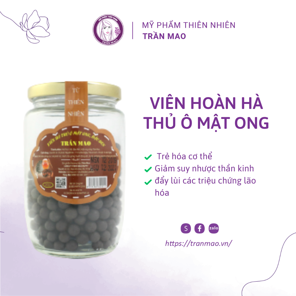 VIÊN HÀ THỦ Ô MẬT ONG ĐẬU ĐEN TRẦN MAO