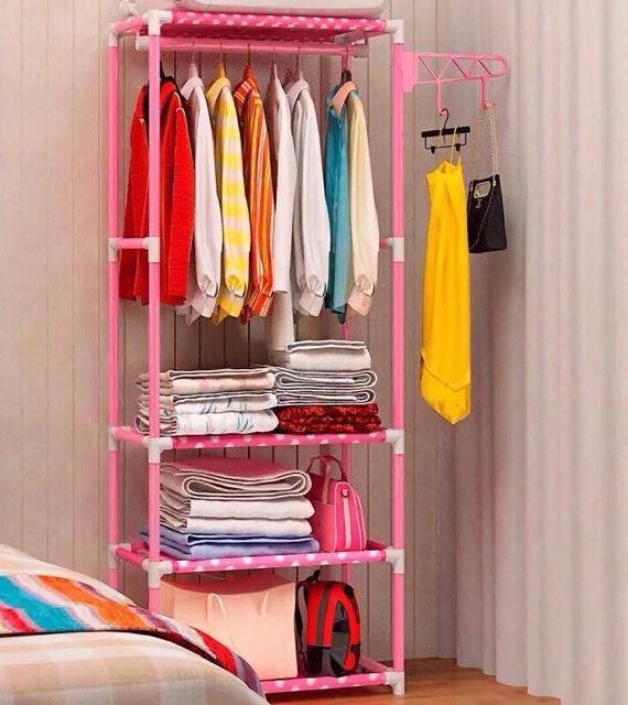 Tủ quần áo 3 ngăn lắp ghép có móc treo đồ, giá treo quần áo gia đình thông minh, tu quan ao 3 ngan lap ghep co moc treo do, gia treo quan ao gia dinh thong minh